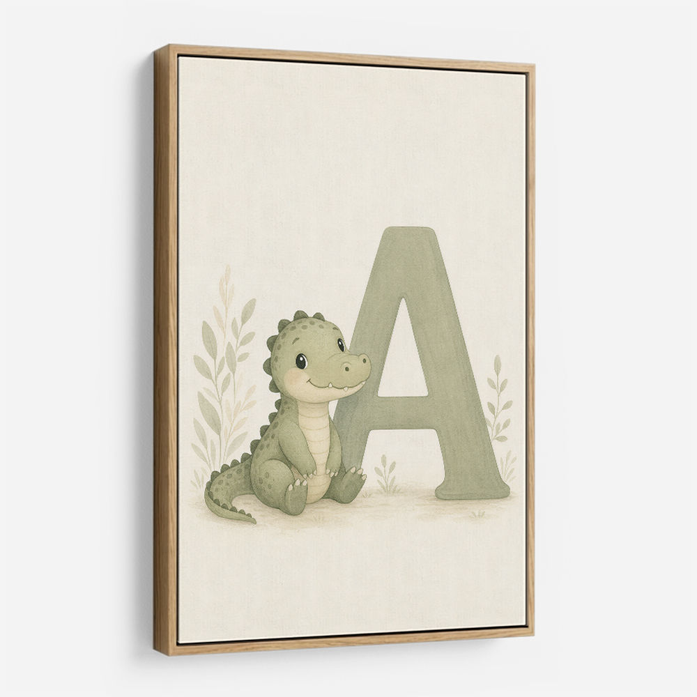 A For Alligator Nursery Wall Art