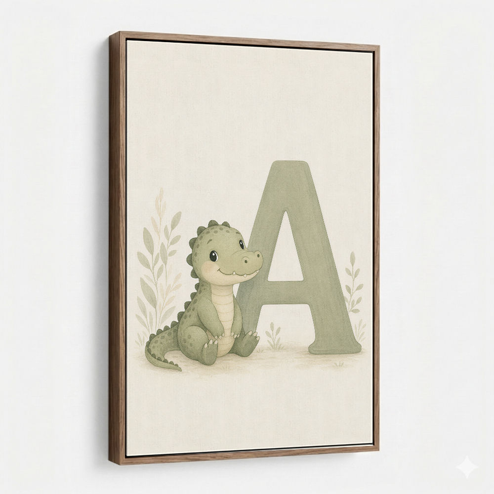 A For Alligator Nursery Wall Art