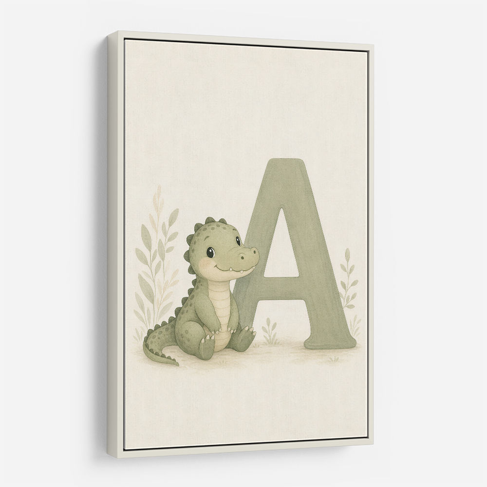 A For Alligator Nursery Wall Art