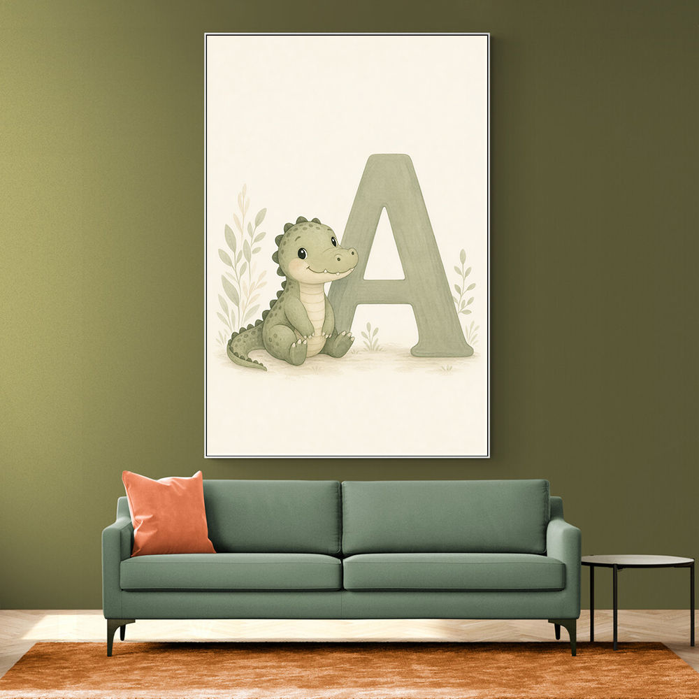 A For Alligator Nursery Wall Art