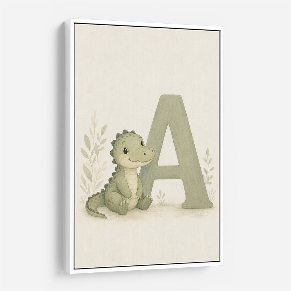 A For Alligator Nursery Wall Art