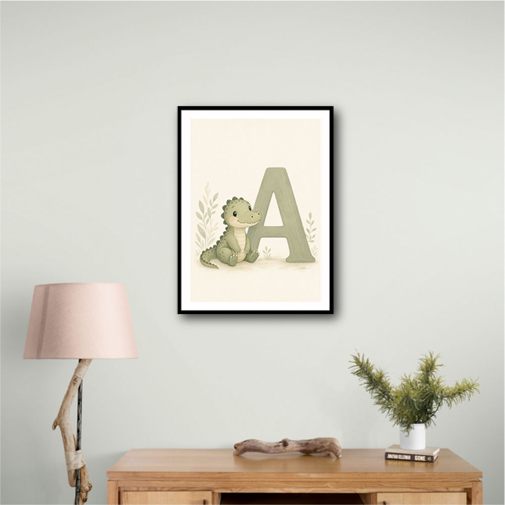 A For Alligator Nursery Wall Art