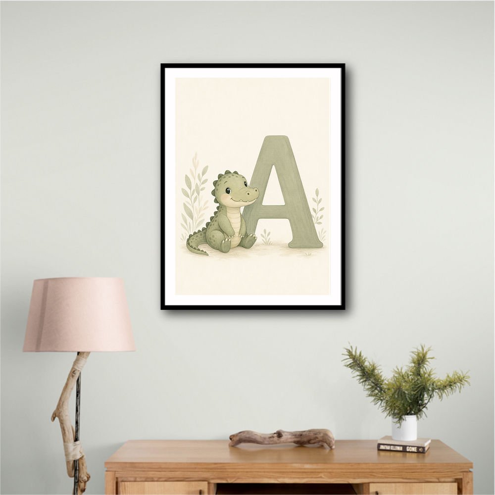 A For Alligator Nursery Wall Art