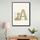 A For Alligator Nursery Wall Art