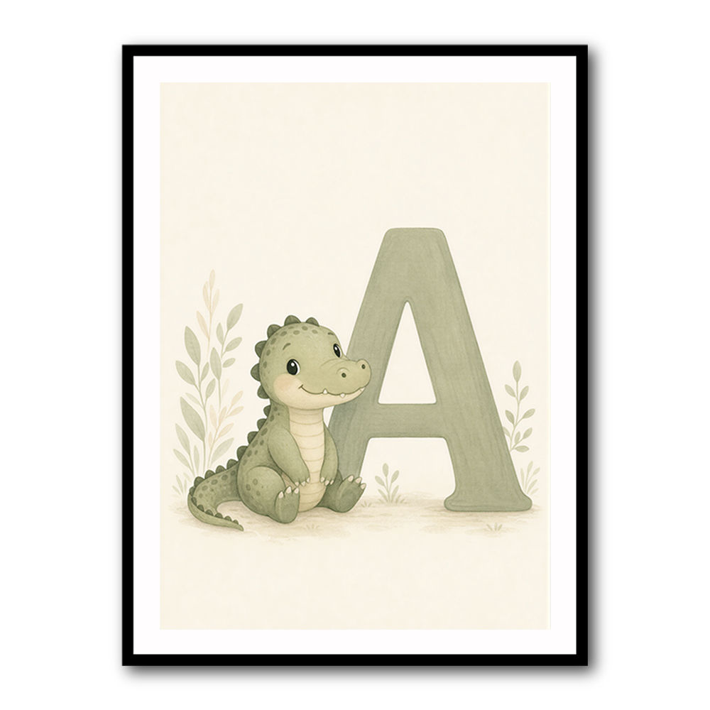 A For Alligator Nursery Wall Art