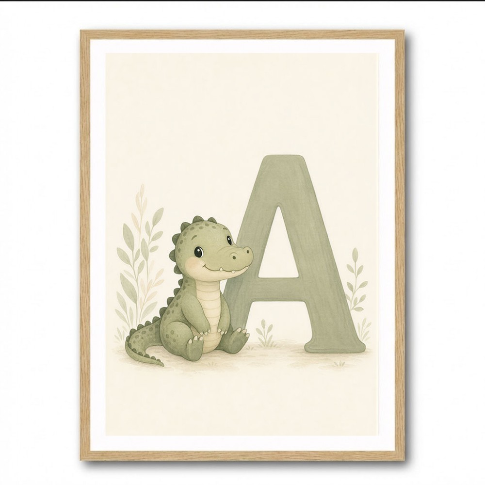 A For Alligator Nursery Wall Art