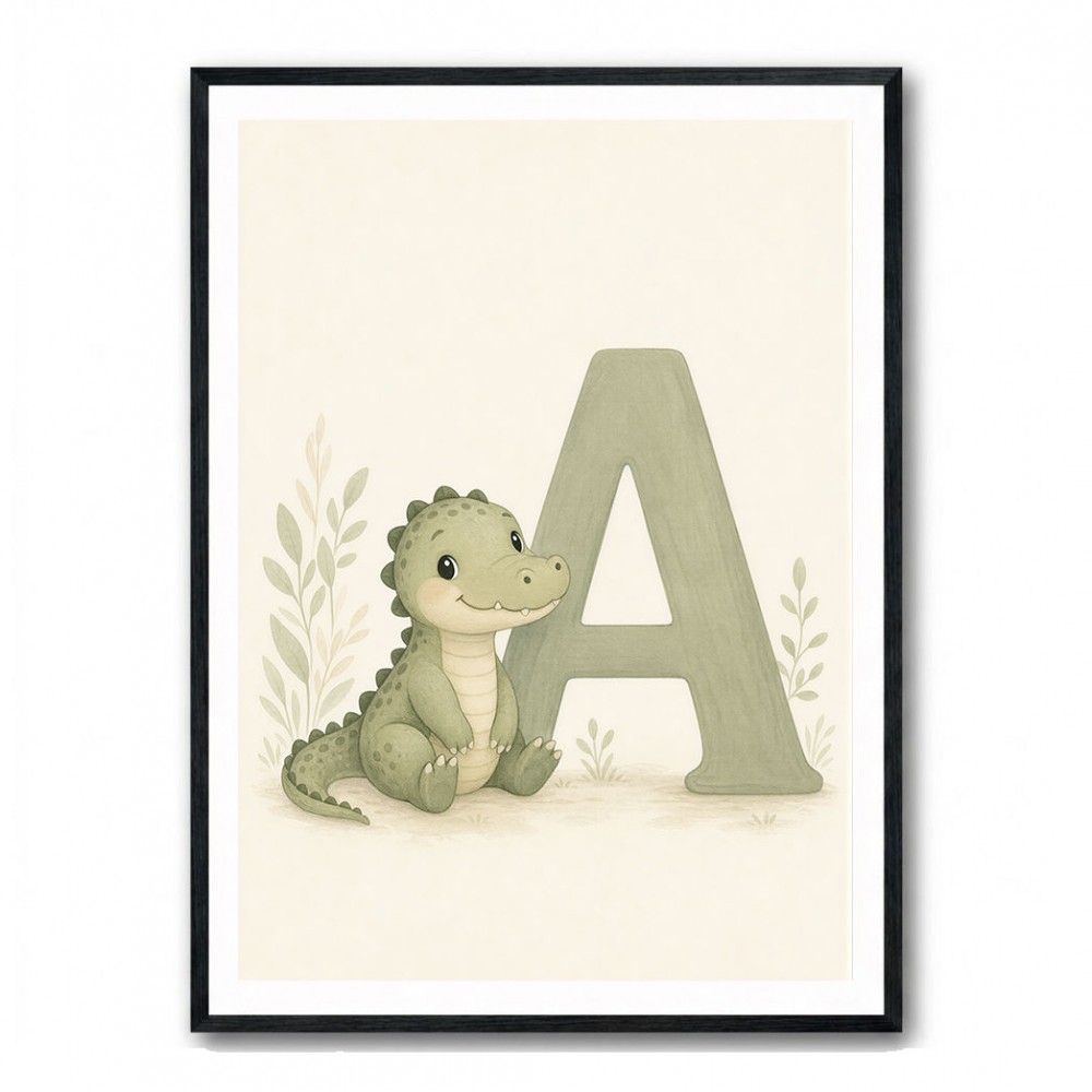 A For Alligator Nursery Wall Art
