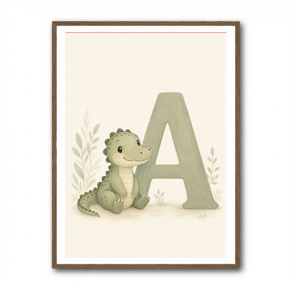 A For Alligator Nursery Wall Art