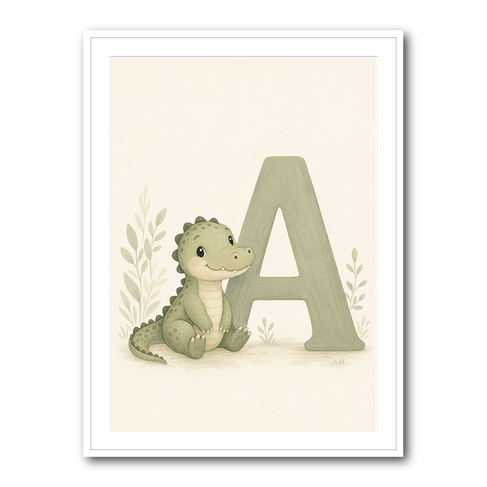 A For Alligator Nursery Wall Art