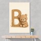 B For Bear Childrens Wall Art