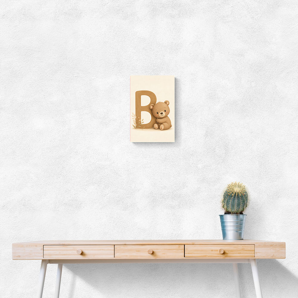 B For Bear Childrens Wall Art