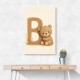 B For Bear Childrens Wall Art