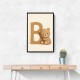 B For Bear Childrens Wall Art