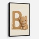 B For Bear Childrens Wall Art
