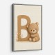 B For Bear Childrens Wall Art