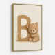 B For Bear Childrens Wall Art