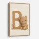 B For Bear Childrens Wall Art