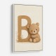 B For Bear Childrens Wall Art