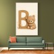 B For Bear Childrens Wall Art