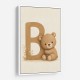 B For Bear Childrens Wall Art