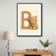 B For Bear Childrens Wall Art