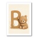 B For Bear Childrens Wall Art