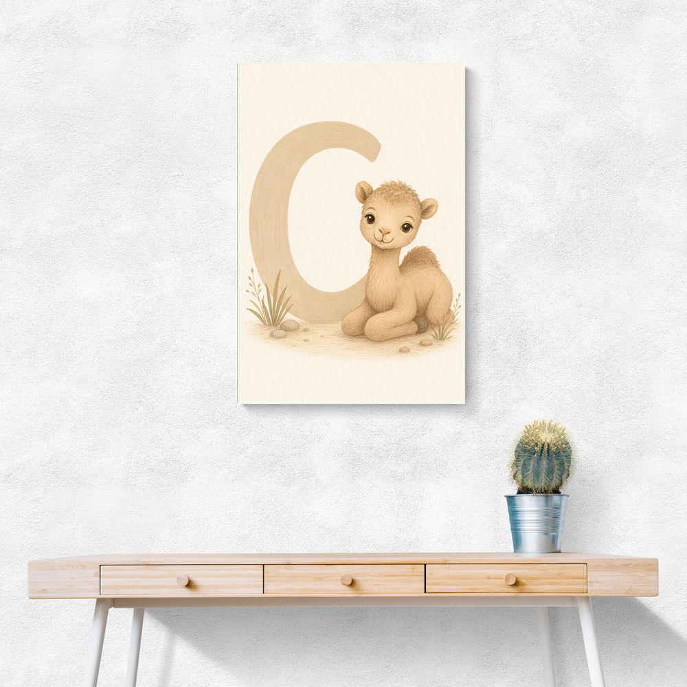 C For Camel Animal Wall Art