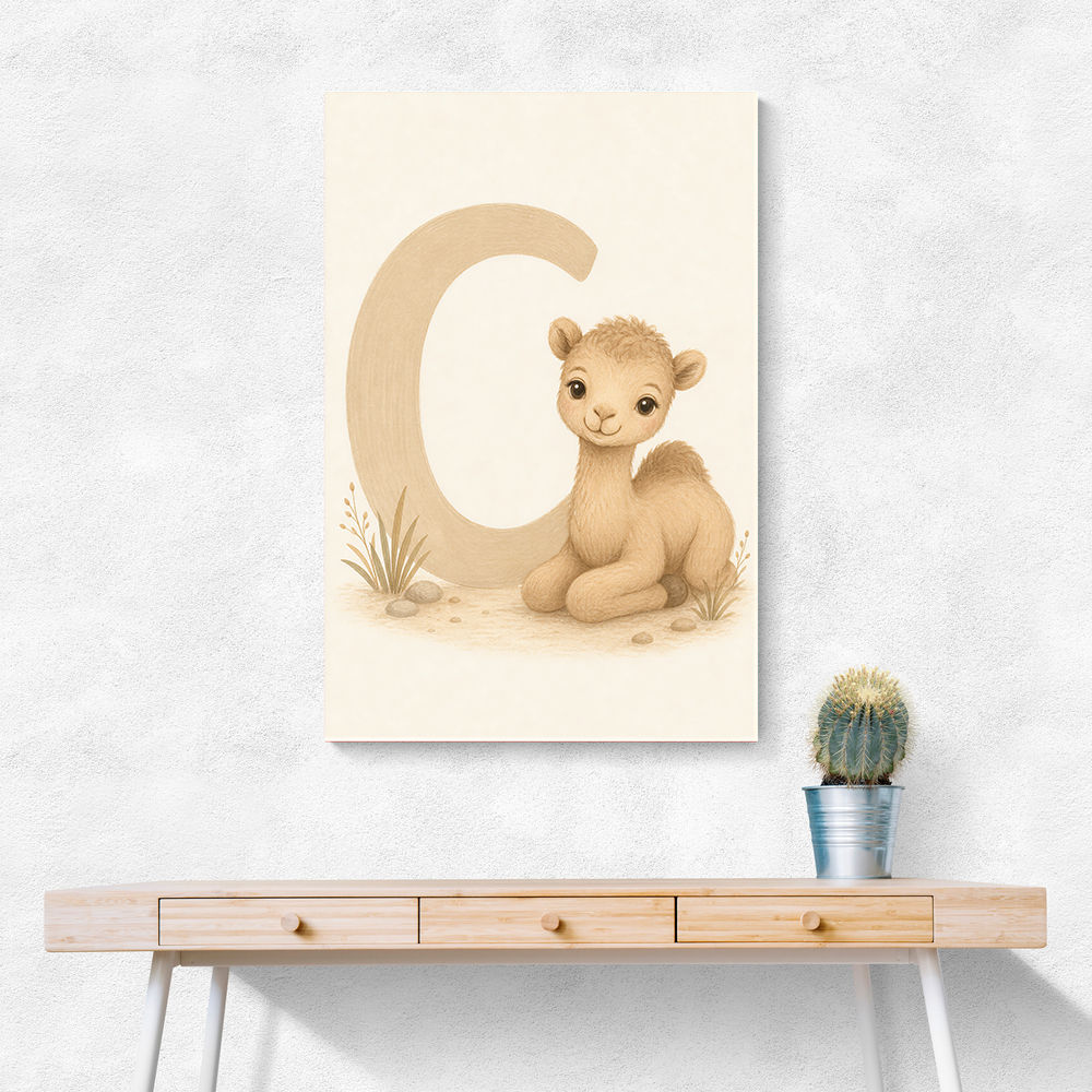 C For Camel Animal Wall Art
