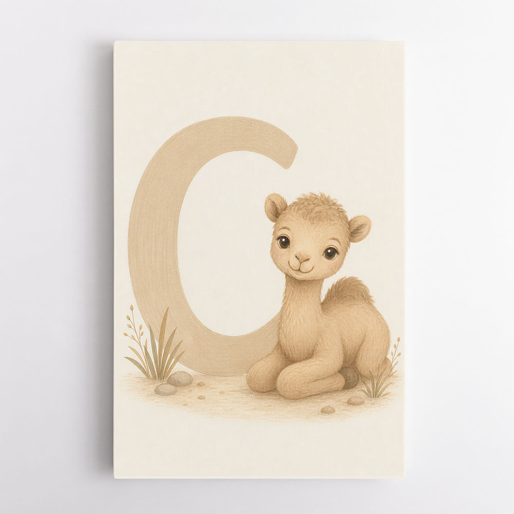 C For Camel Animal Wall Art