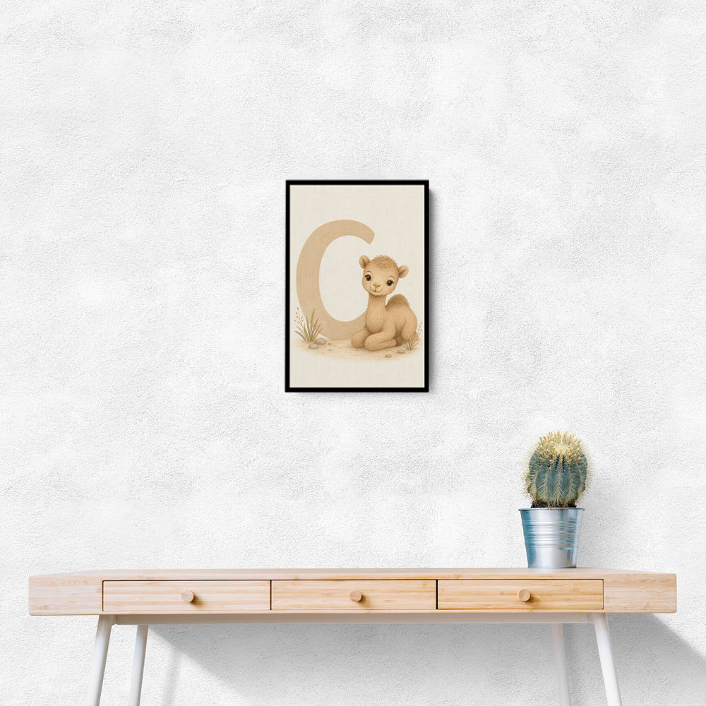 C For Camel Animal Wall Art