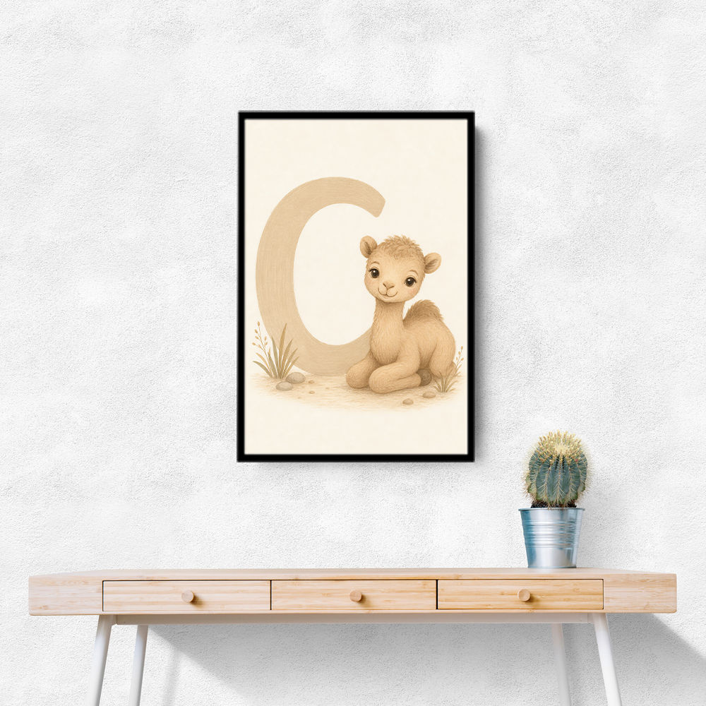 C For Camel Animal Wall Art