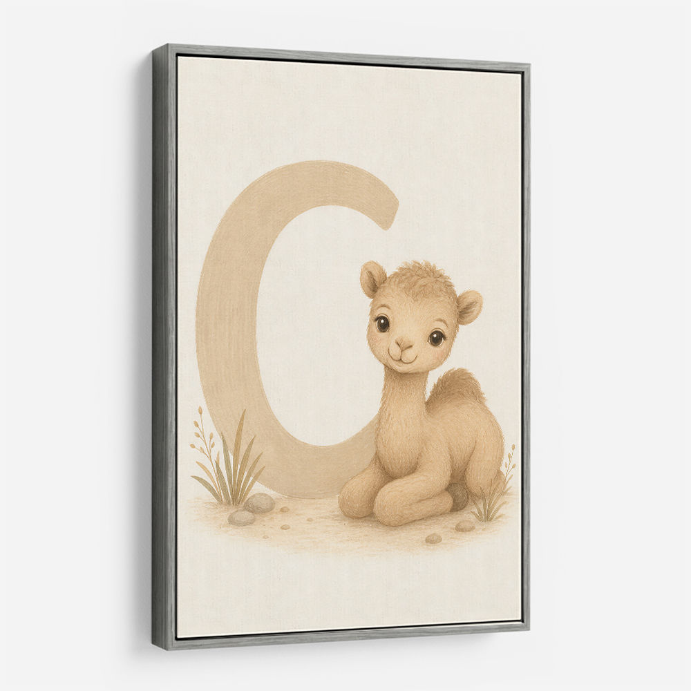 C For Camel Animal Wall Art