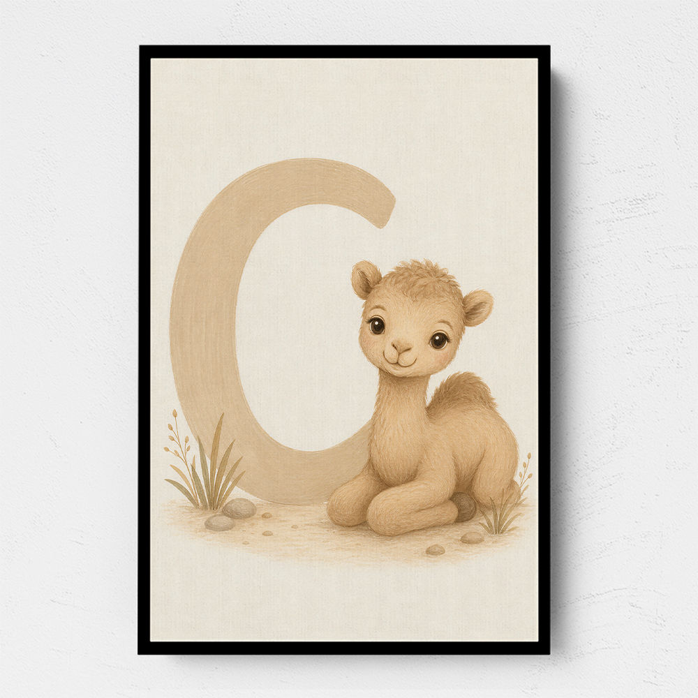 C For Camel Animal Wall Art