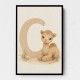 C For Camel Animal Wall Art