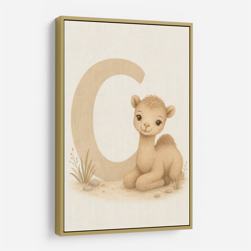 C For Camel Animal Wall Art