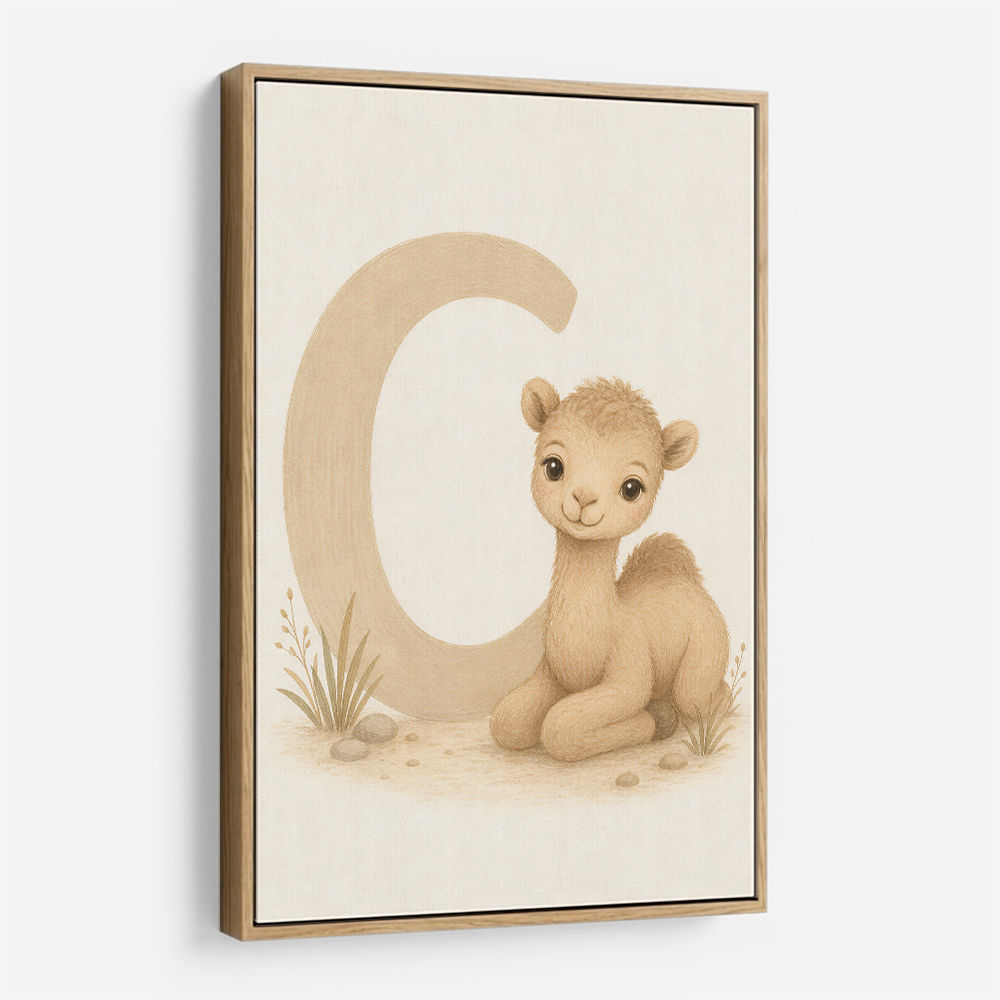 C For Camel Animal Wall Art