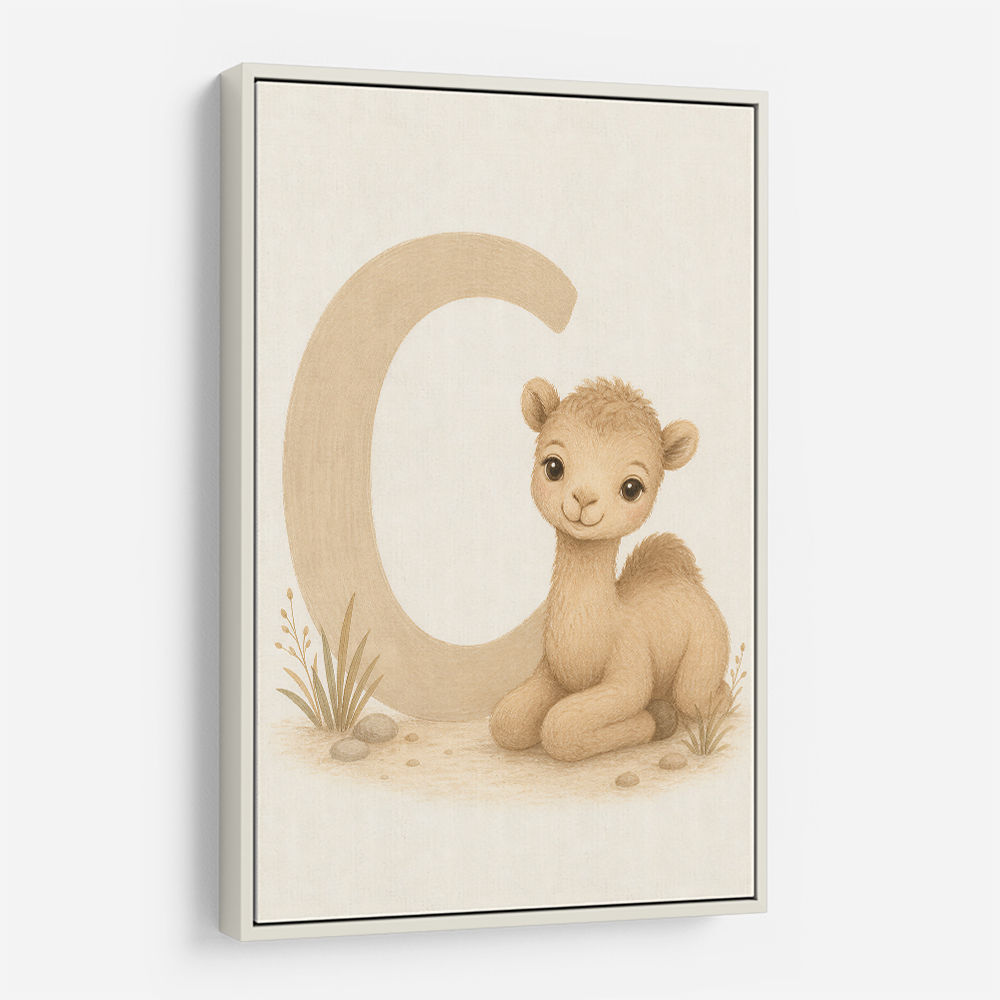 C For Camel Animal Wall Art