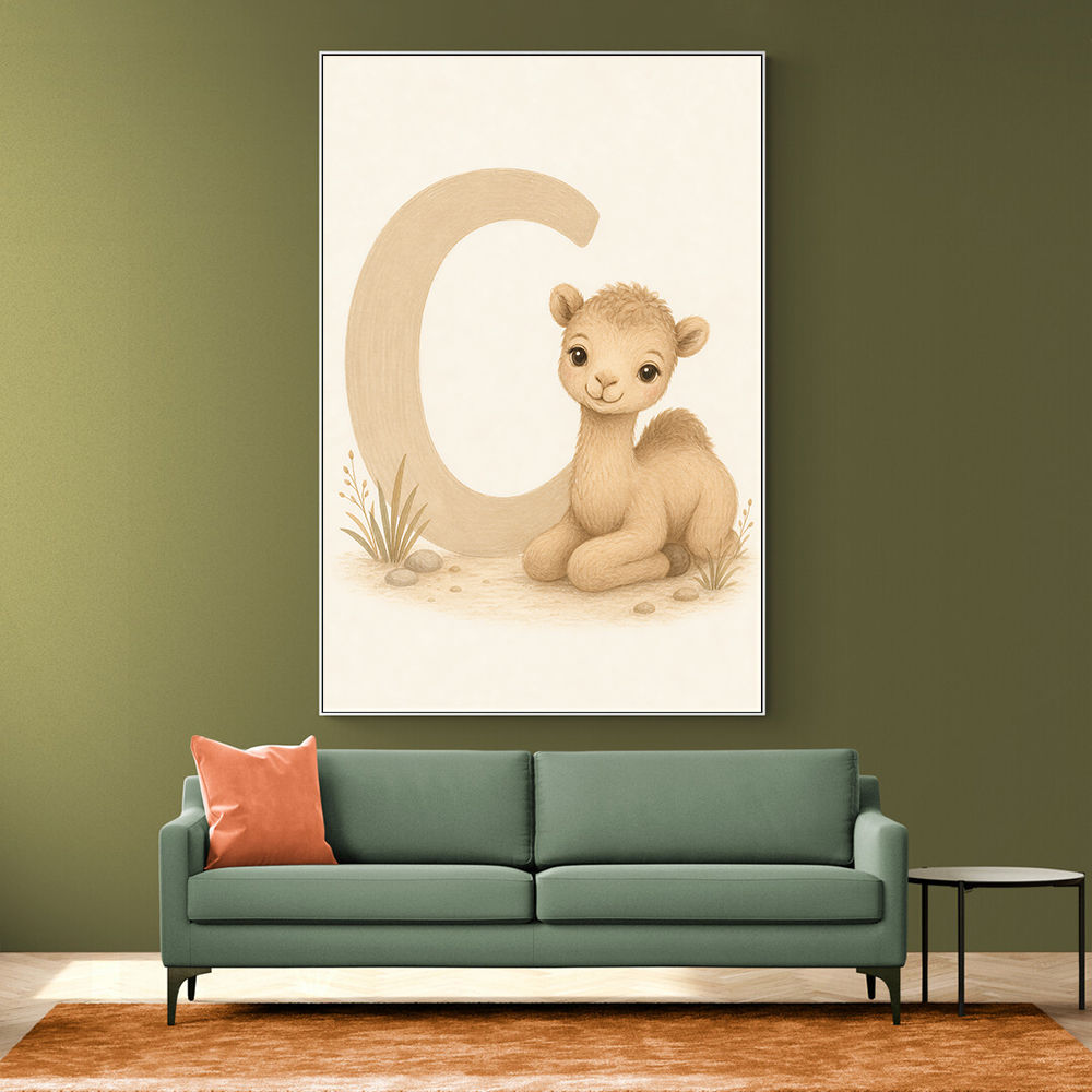C For Camel Animal Wall Art