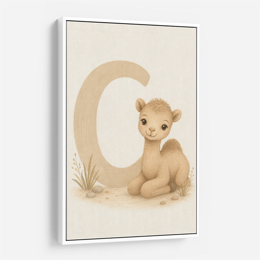 C For Camel Animal Wall Art