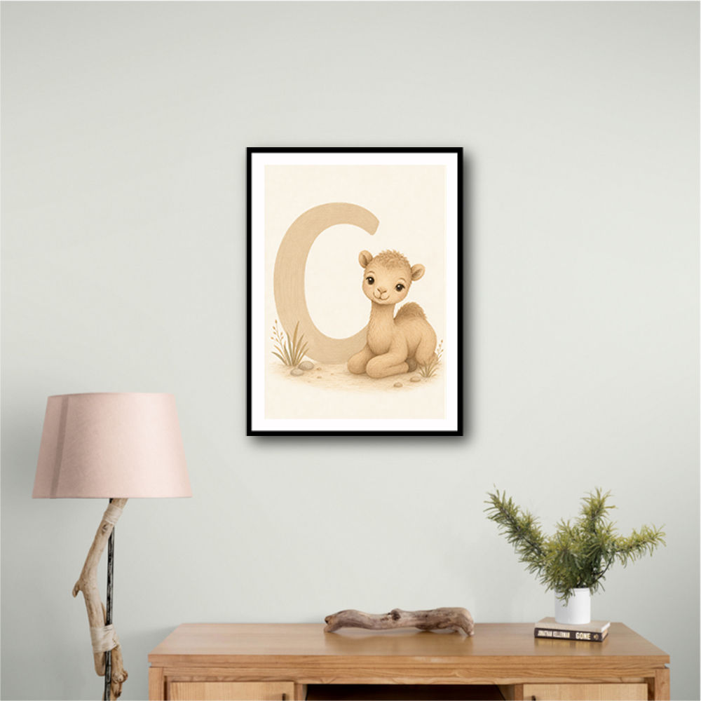 C For Camel Animal Wall Art