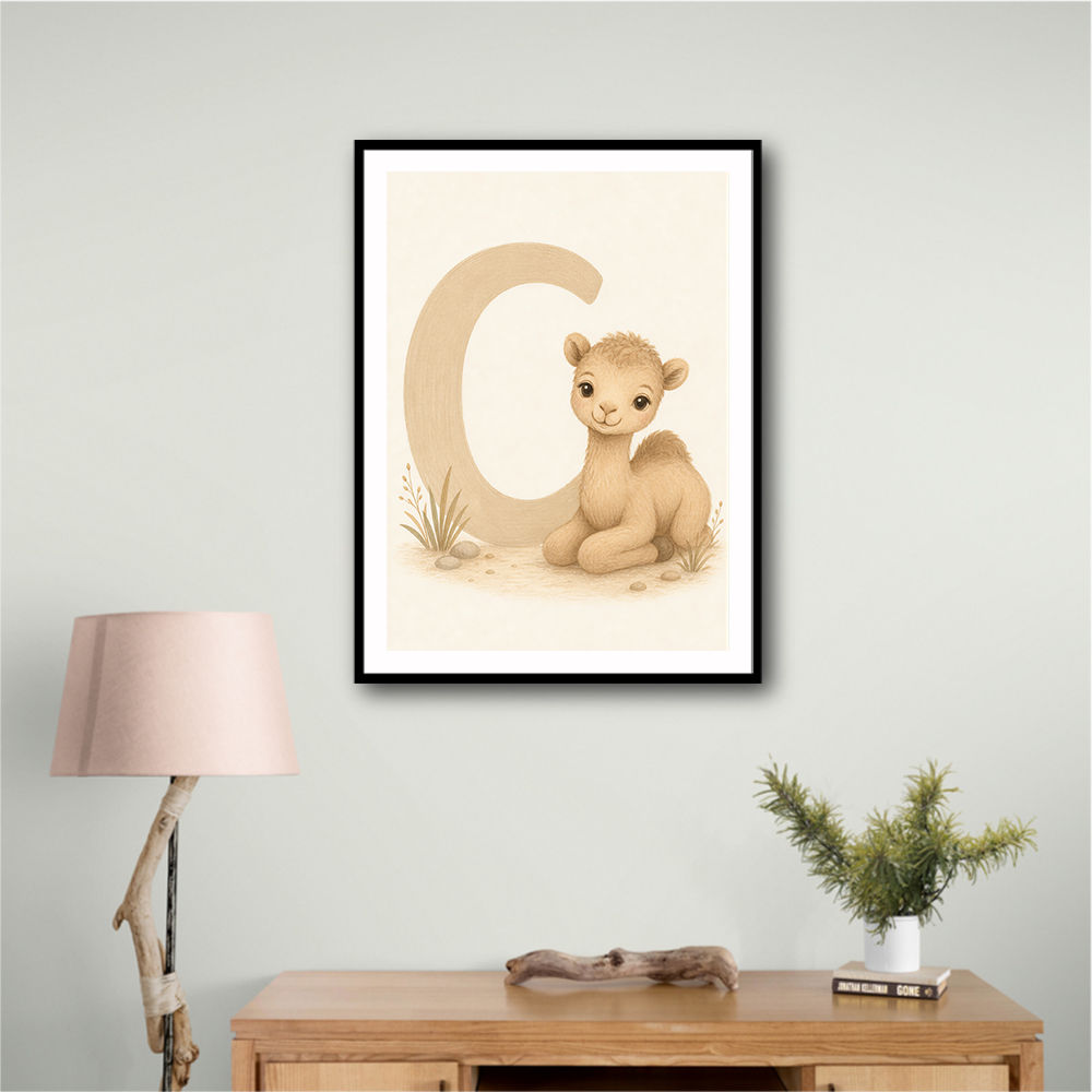 C For Camel Animal Wall Art