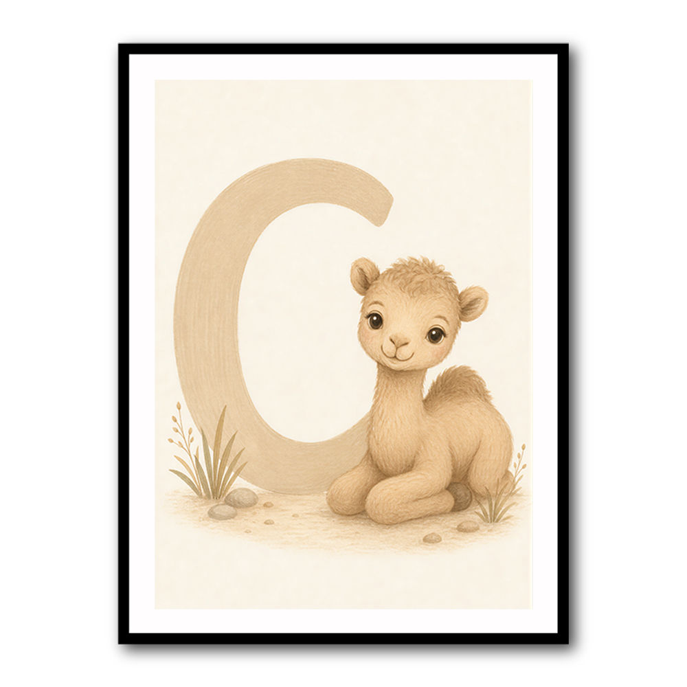 C For Camel Animal Wall Art