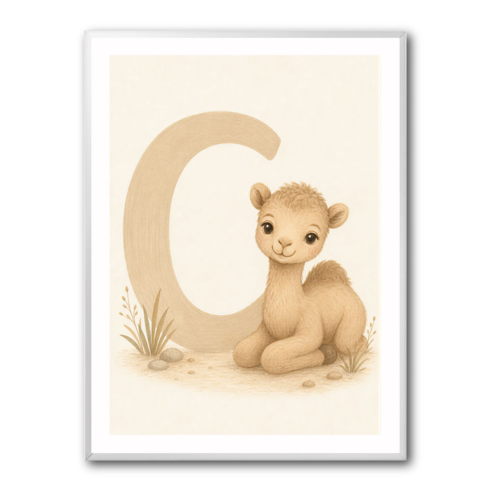 C For Camel Animal Wall Art