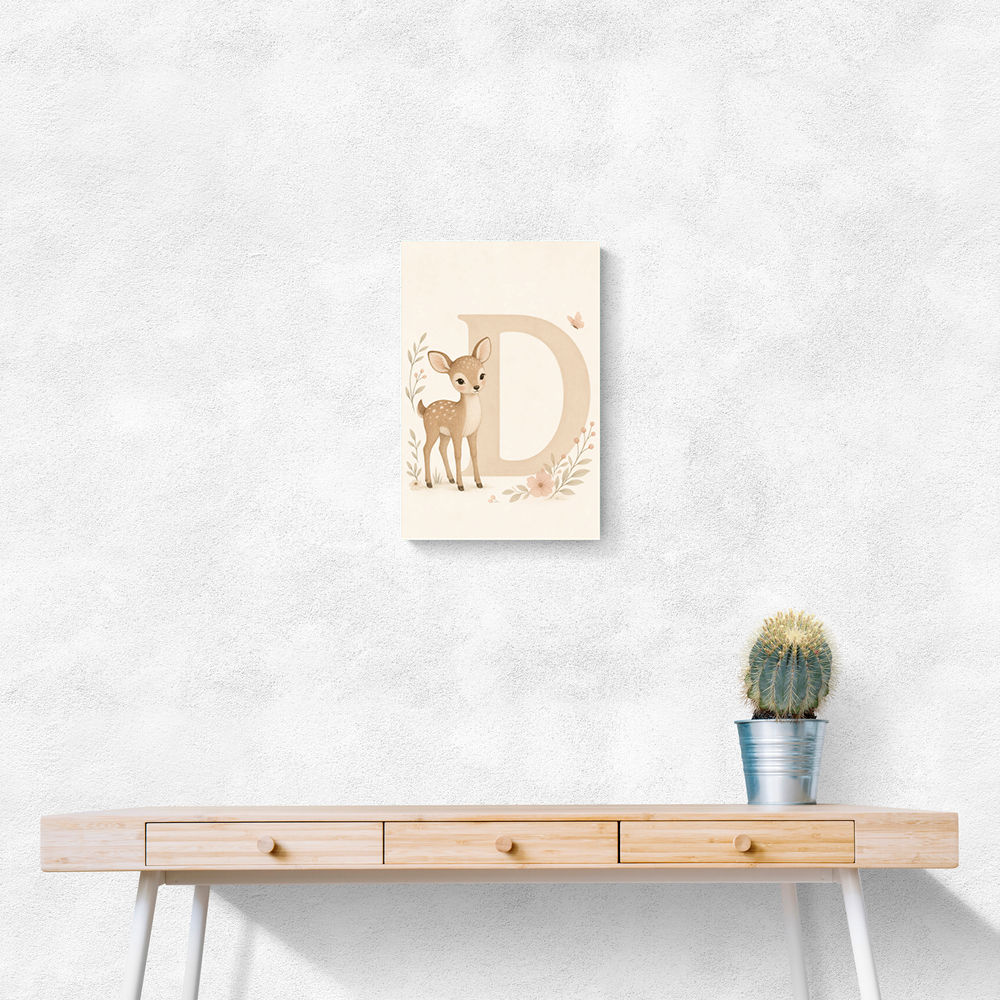 D For Deer Nursery Wall Art