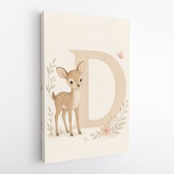 D For Deer Nursery Wall Art