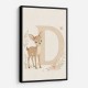 D For Deer Nursery Wall Art