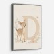 D For Deer Nursery Wall Art