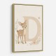D For Deer Nursery Wall Art