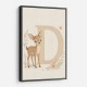D For Deer Nursery Wall Art