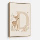 D For Deer Nursery Wall Art